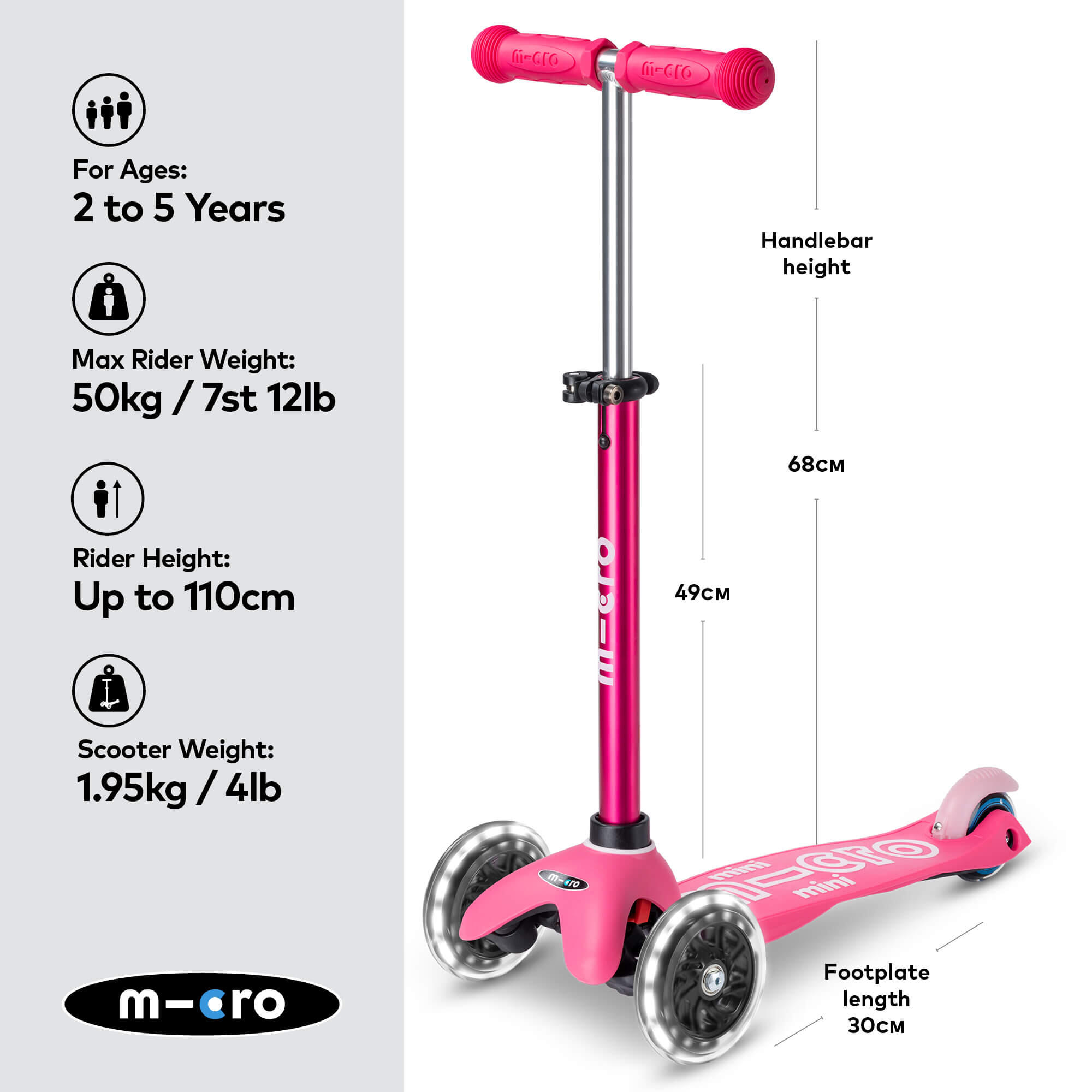 Trottinette 3 roues Mini  Deluxe  LED 2/7