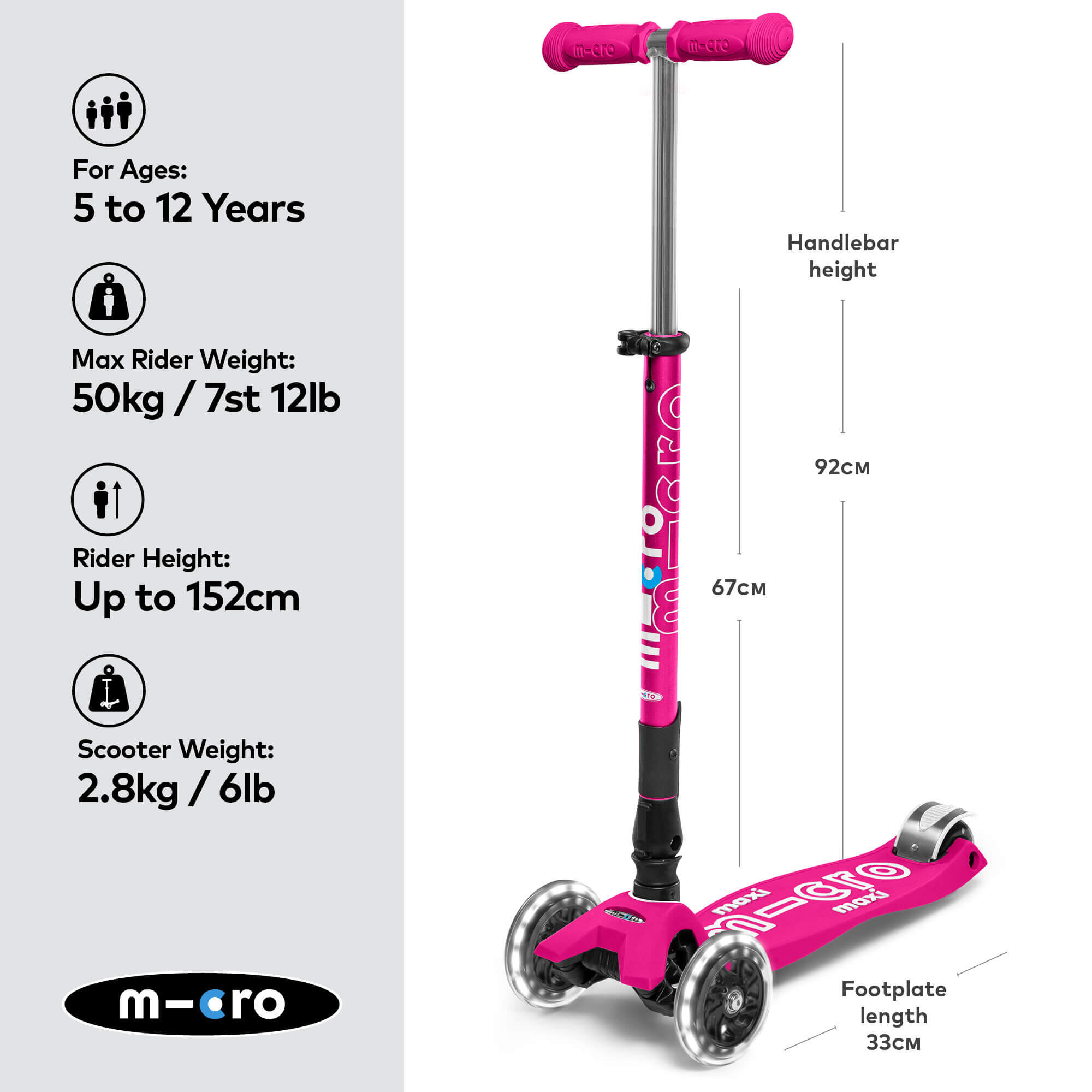 Trottinette enfant Maxi  Deluxe pliable  LED 2/7