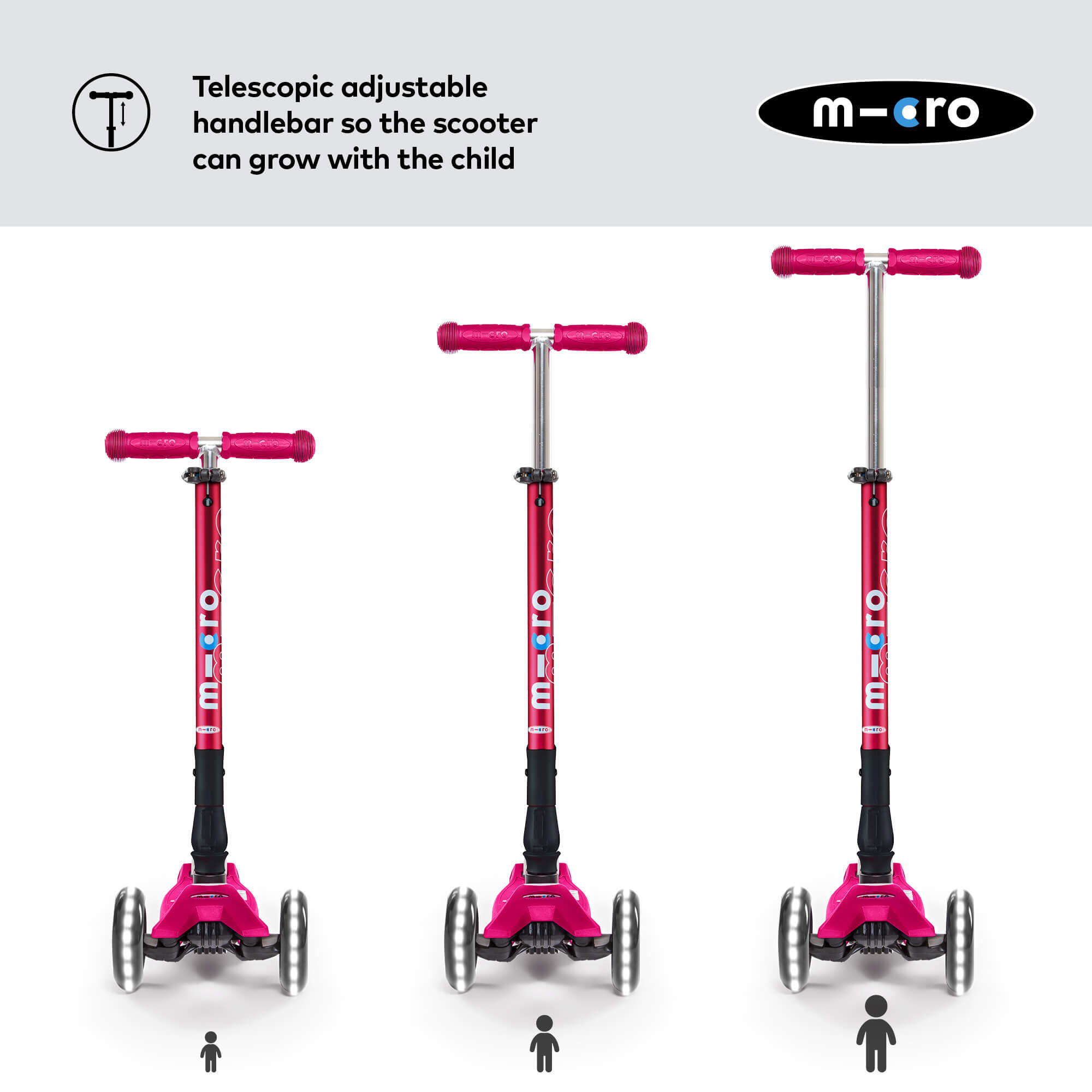 Trottinette enfant Maxi  Deluxe pliable  LED 4/7