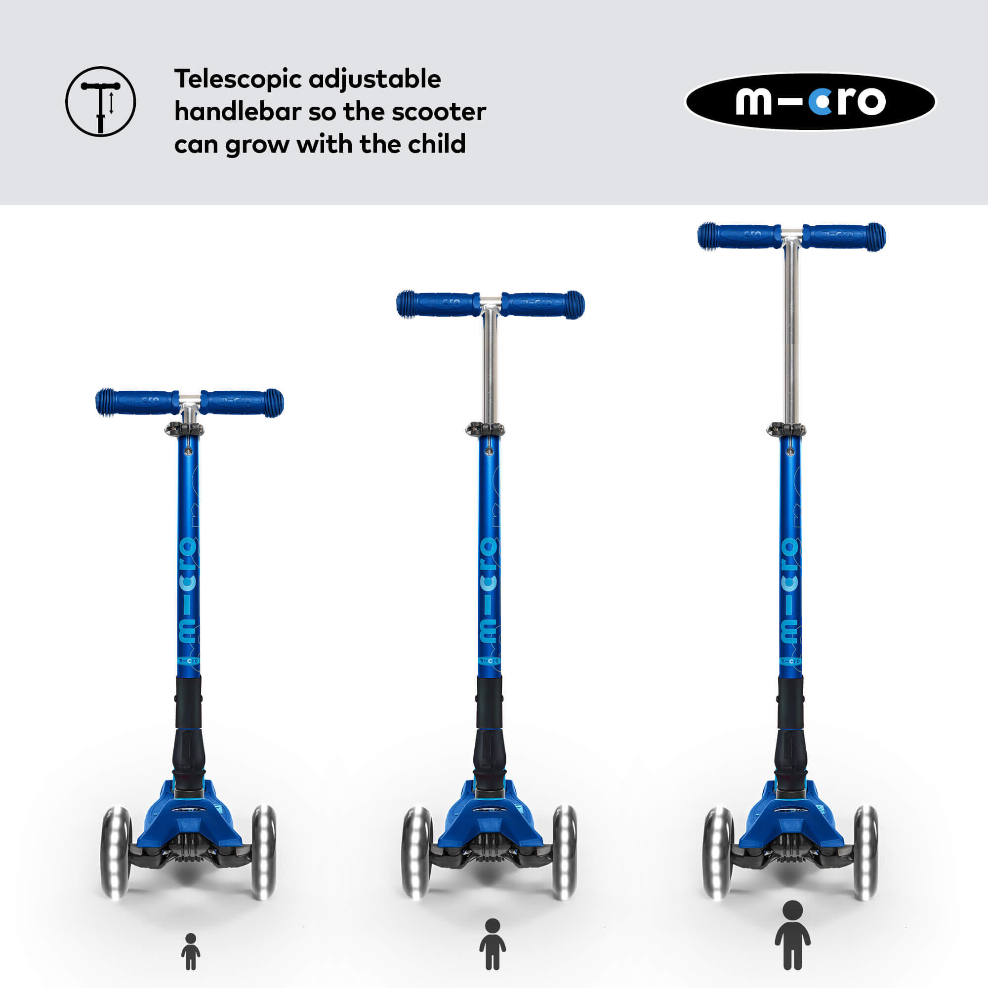 Trottinette enfant Maxi  Deluxe pliable  Navy LED 4/7