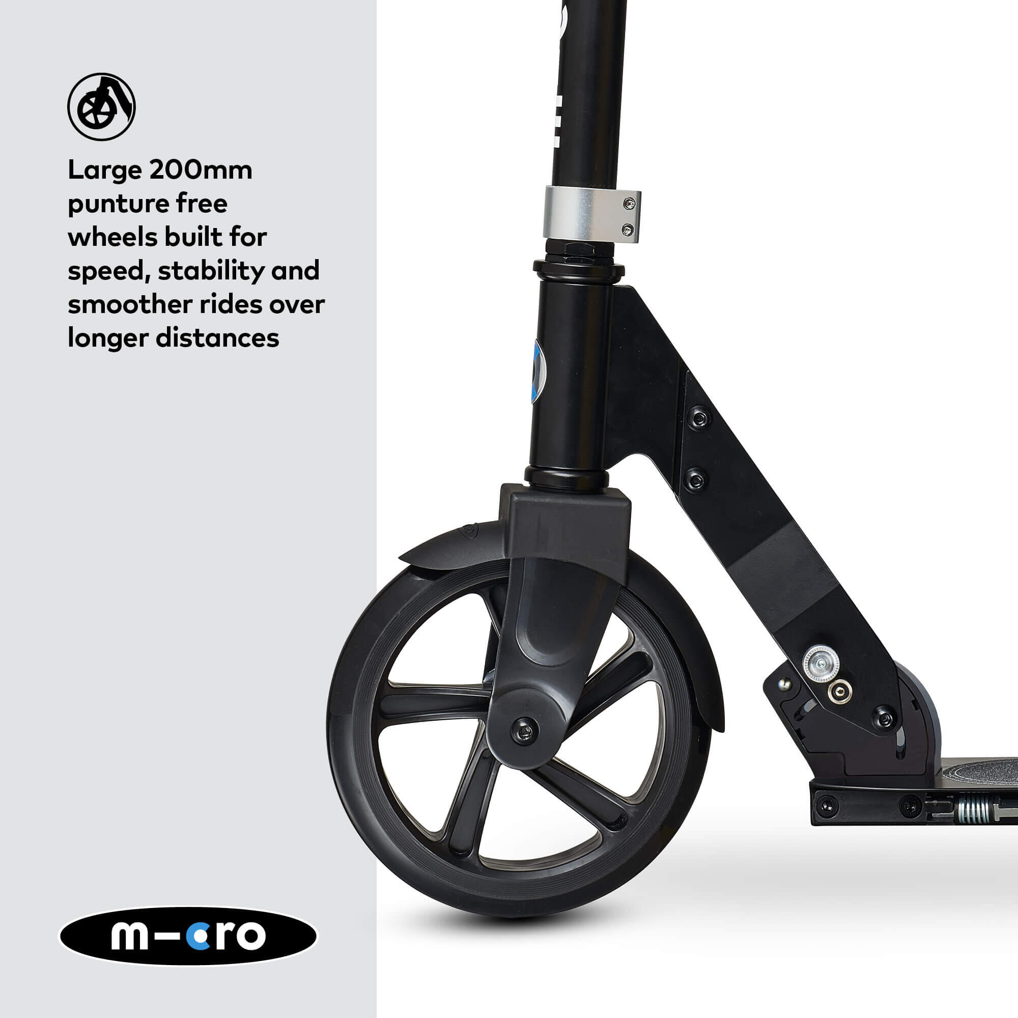 Micro Mobility SA0201 Roller Kinder Klassischer Roller Schwarz, Silber 3/7