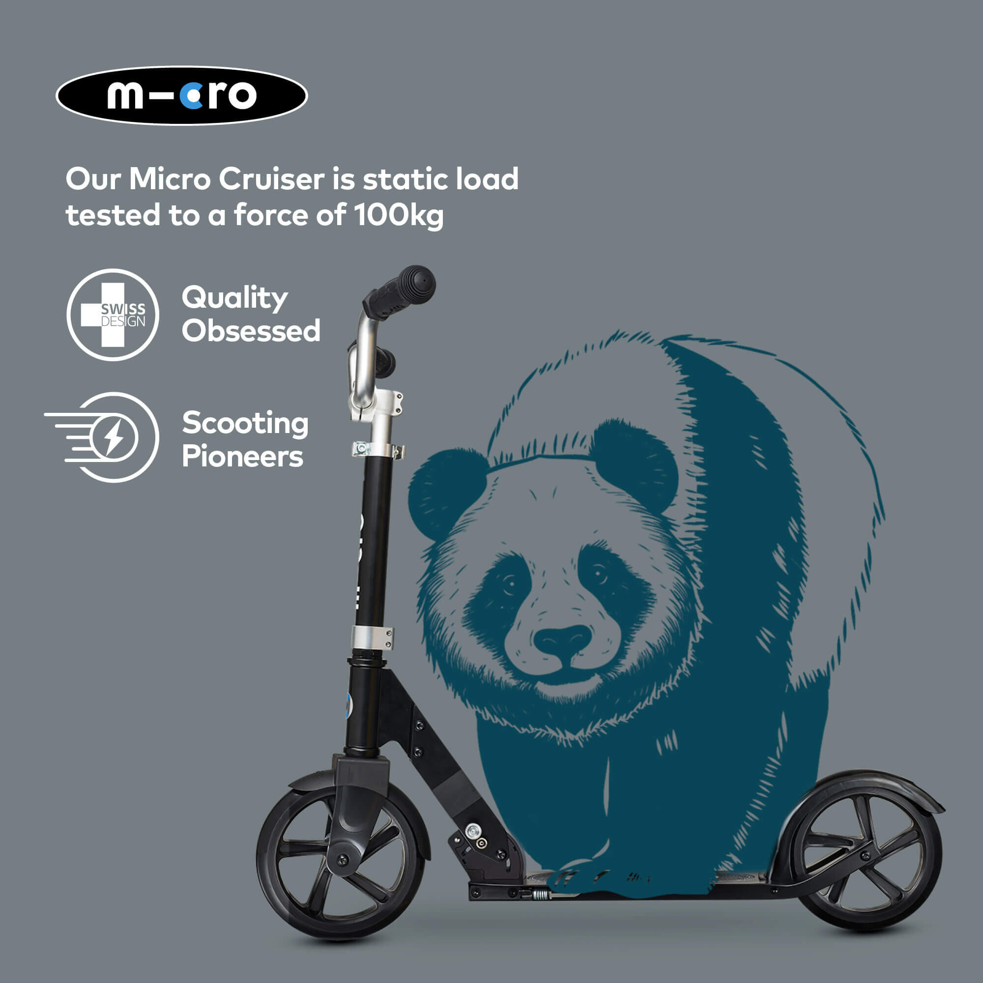 Micro Mobility SA0201 Roller Kinder Klassischer Roller Schwarz, Silber 6/7