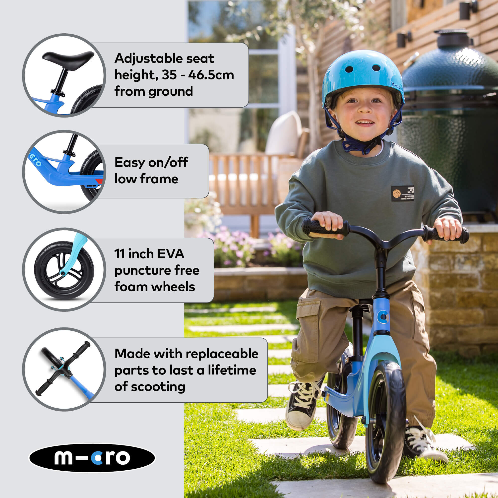 Draisienne  Balance Bike Lite Bleu Ciel 4/7