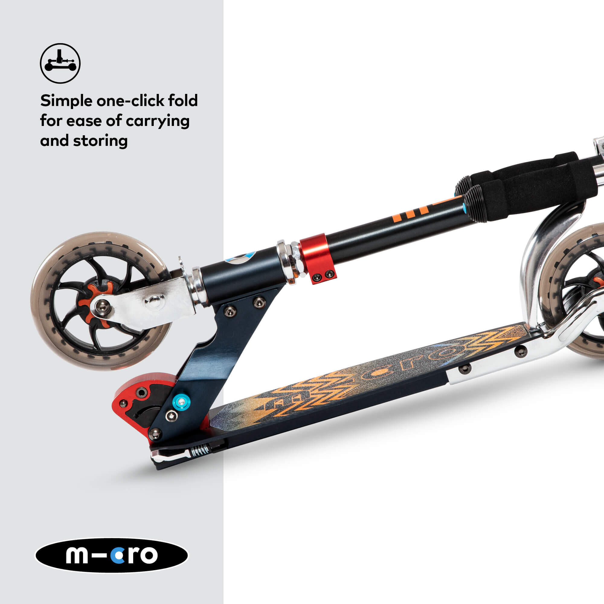 Patinete 2 Ruedas Micro Speed+ Negro/Naranja 3/7