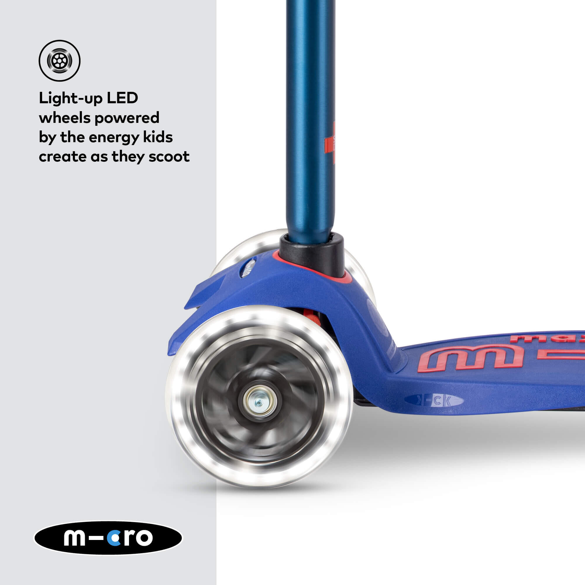 Trotinete Infantil Micro Maxi Deluxe LED Azul 3/7