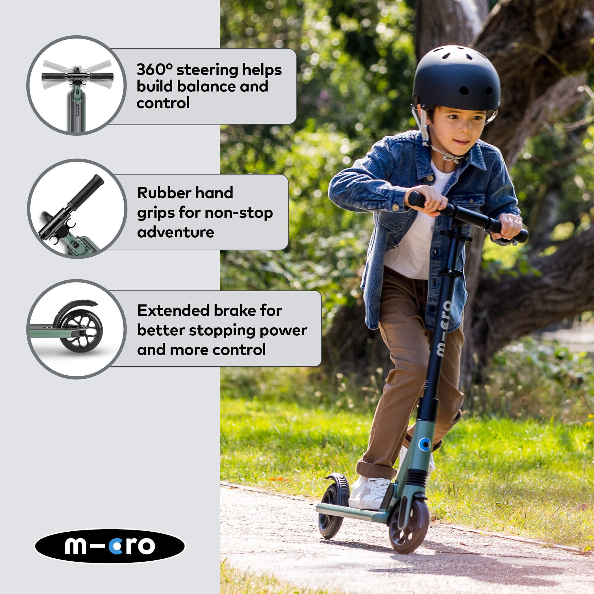 Micro Sprite Suspension Scooter – Olivgrün 5/7