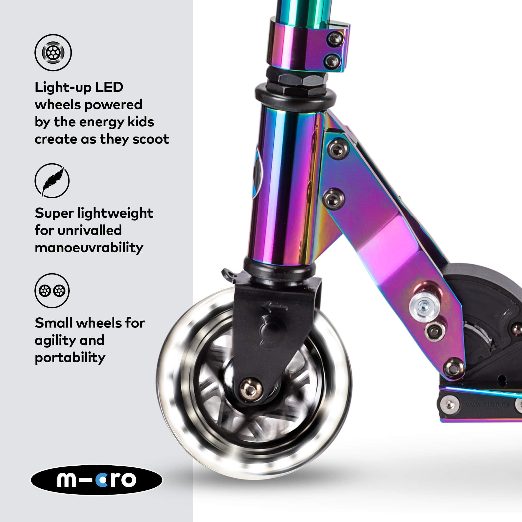 Trottinette enfant  Sprite Néochrome LED 4/7