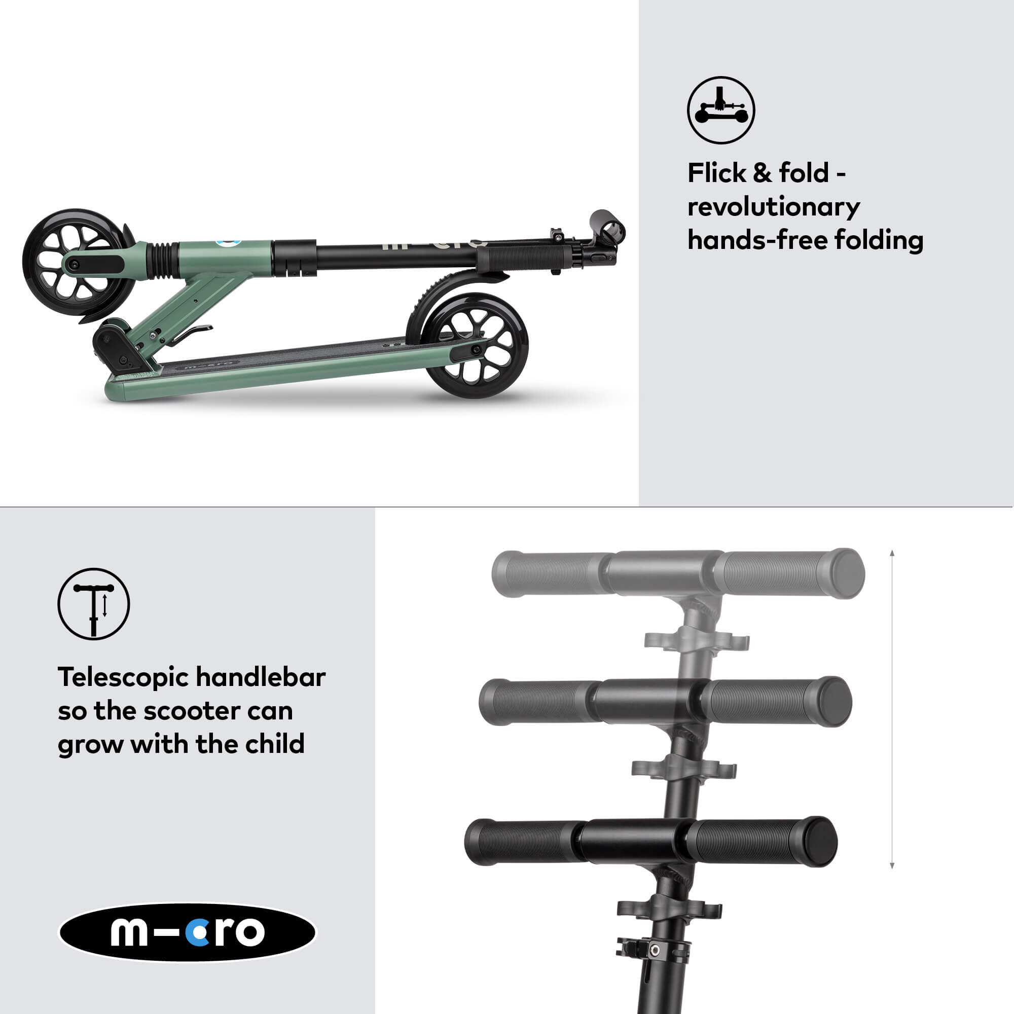 Micro Sprite Suspension Scooter – Olivgrün 4/7