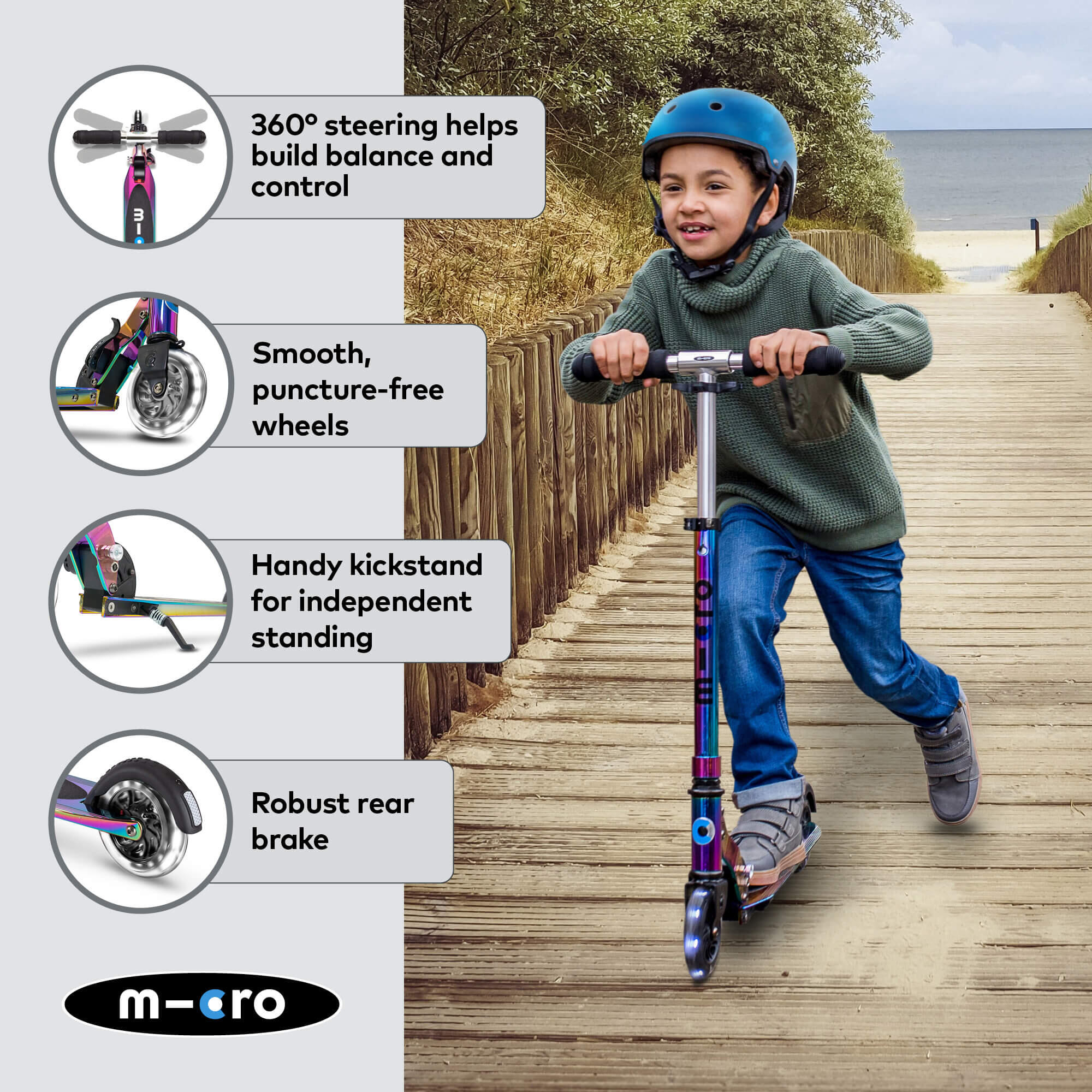 Trottinette enfant  Sprite Néochrome LED 6/7
