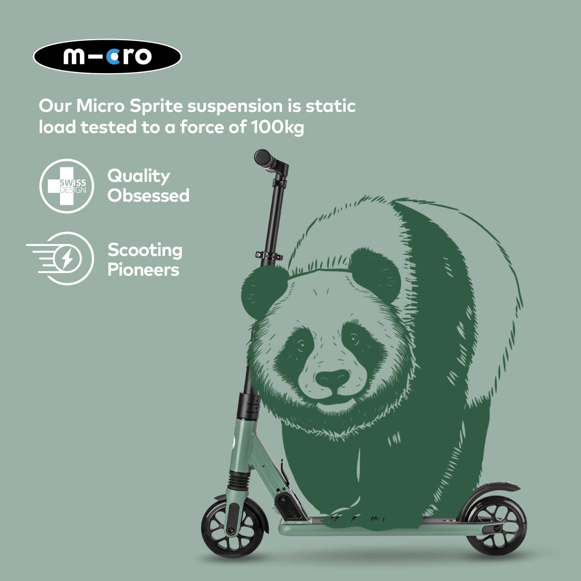 Micro Sprite Suspension Scooter – Olivgrün 6/7