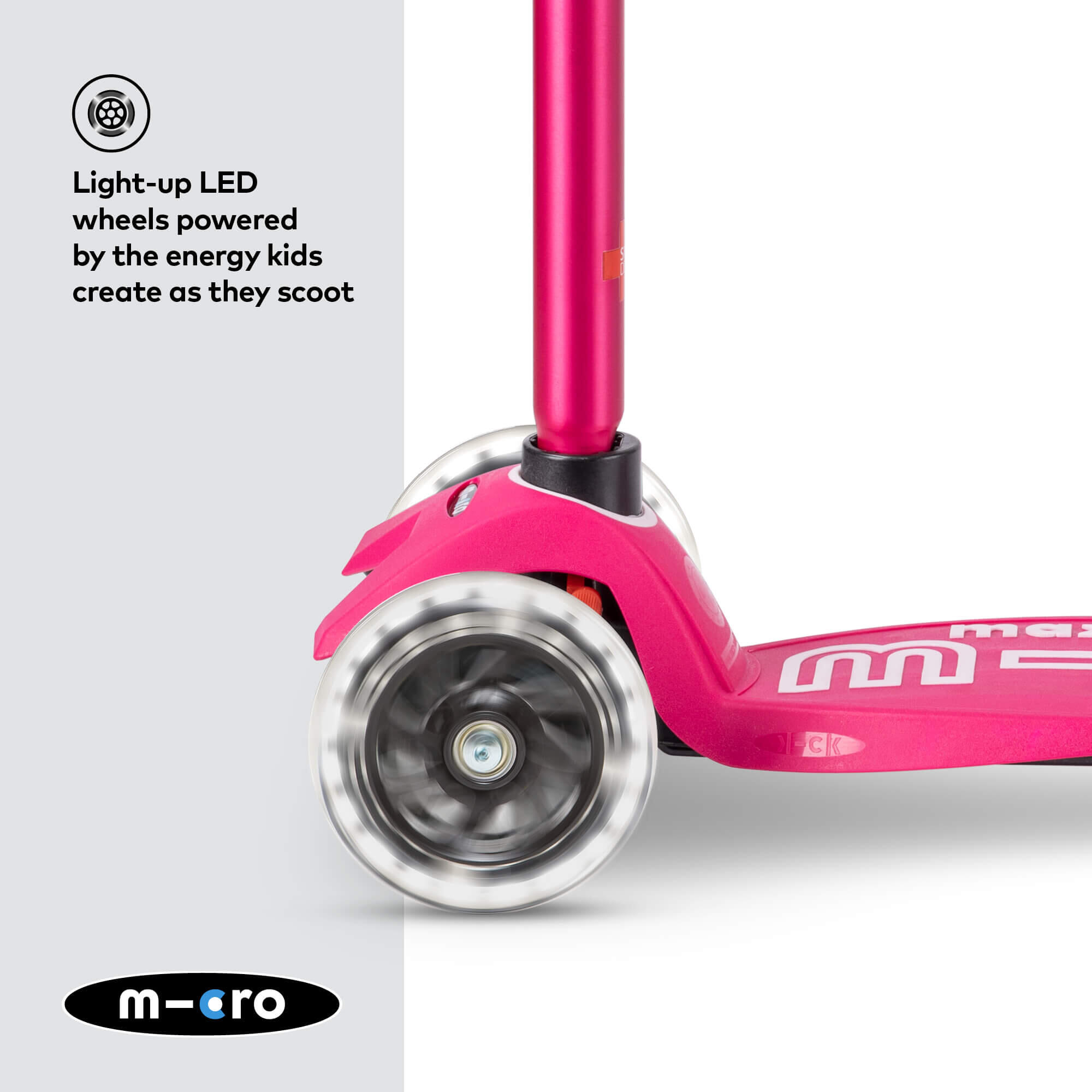 Trotinete Infantil Micro Maxi Deluxe LED Rosa 3/7