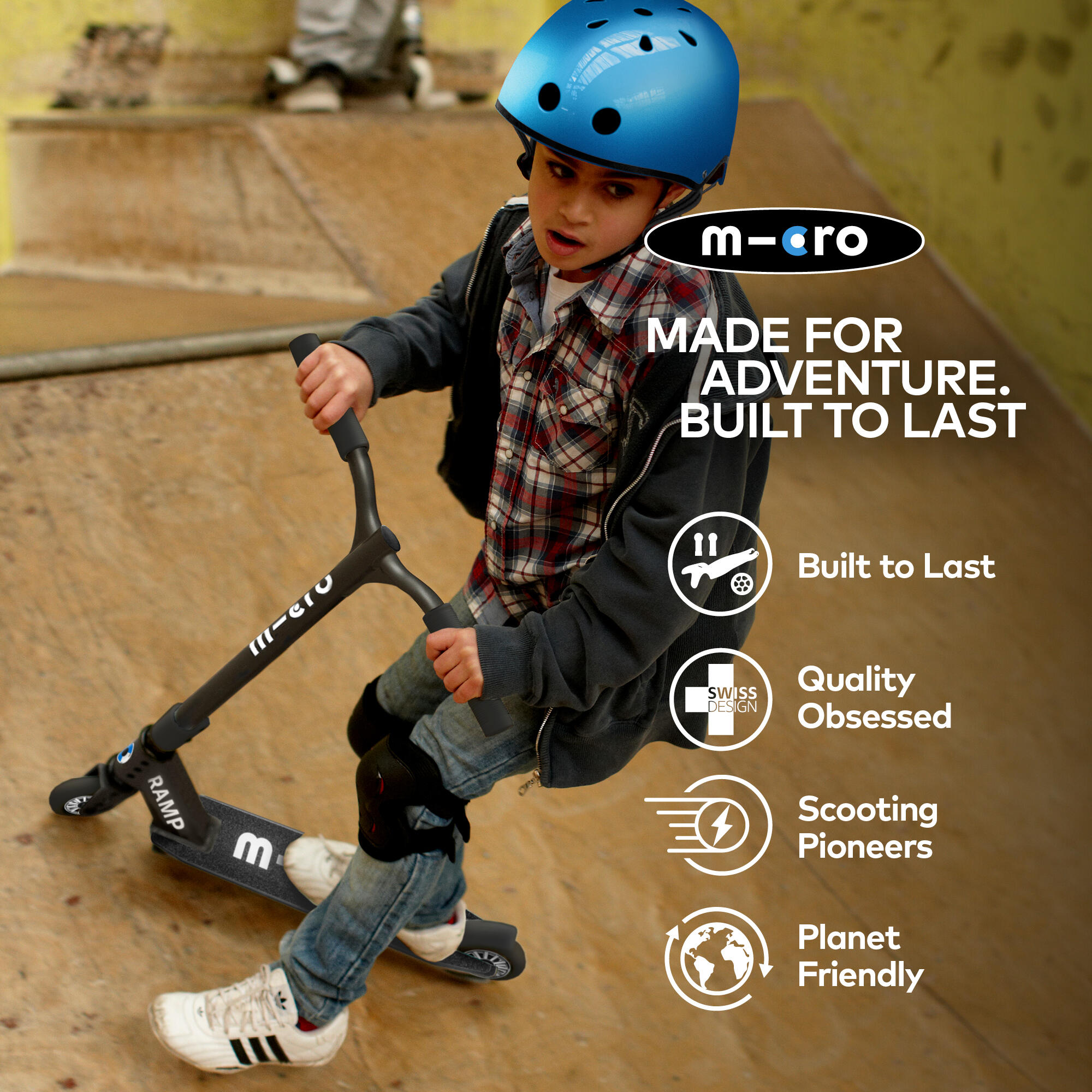 Micro Ramp Preto trotinete rígida de duas rodas para saltar 5/7