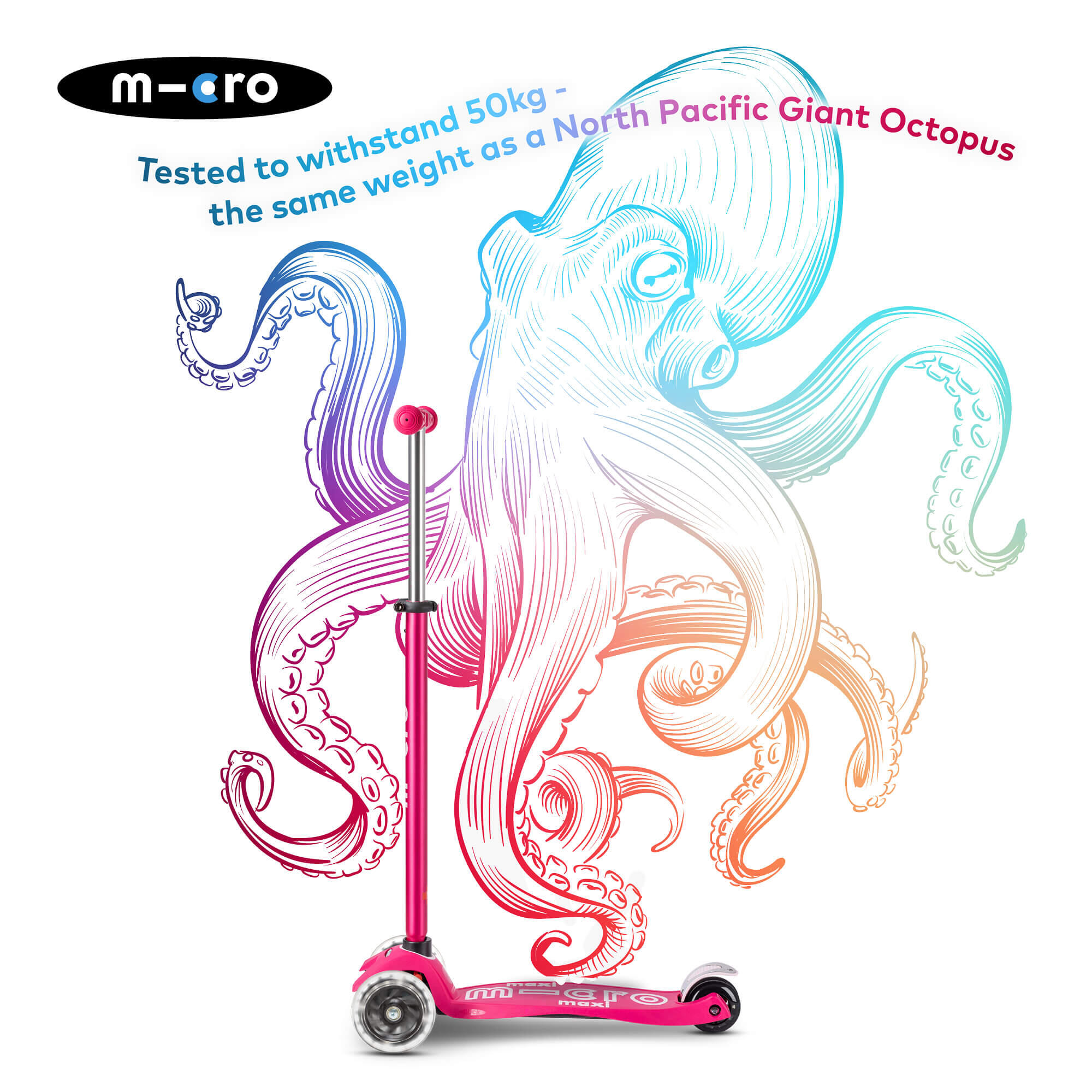 Trotinete Infantil Micro Maxi Deluxe LED Rosa 6/7