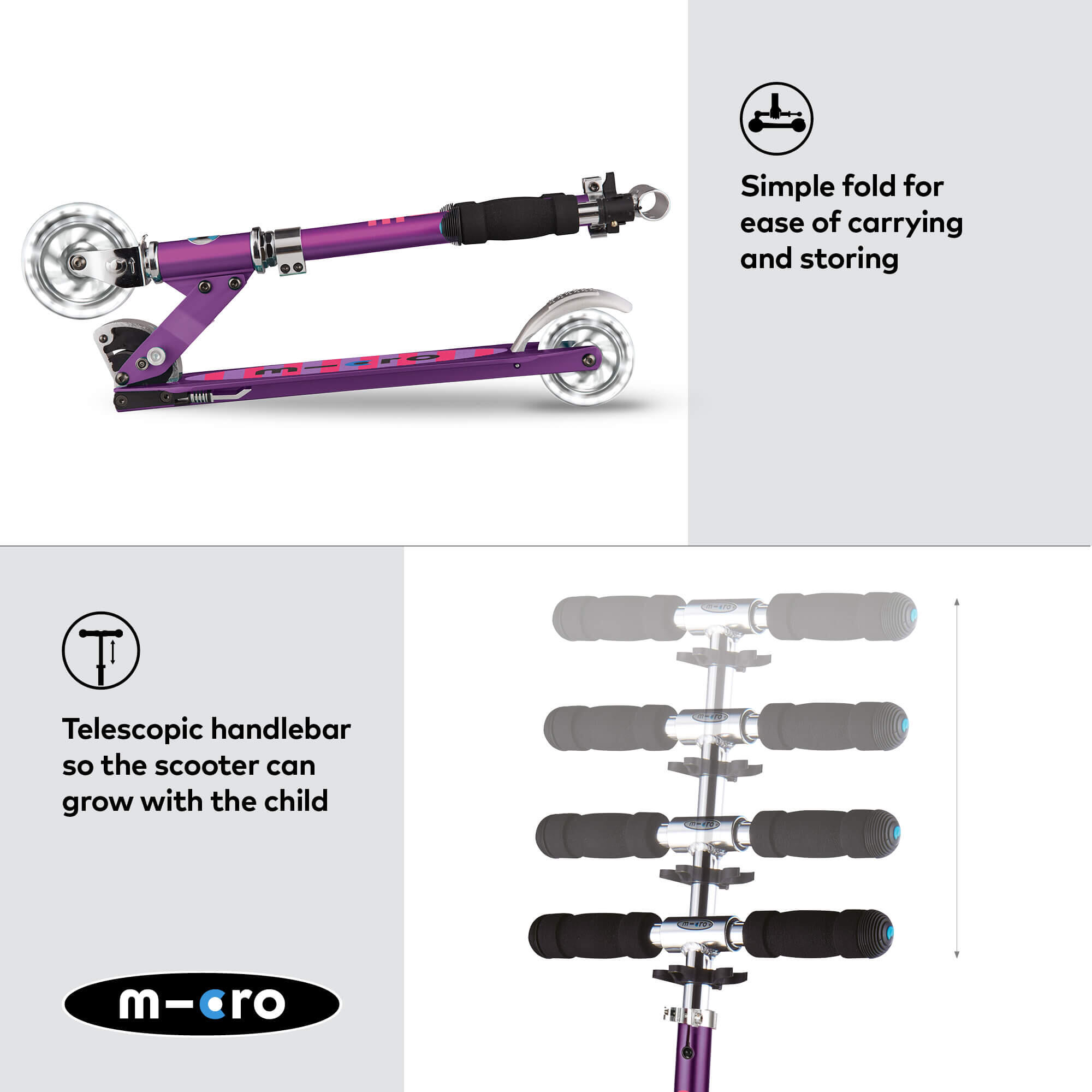 Trottinette enfant  Sprite  LED 4/7