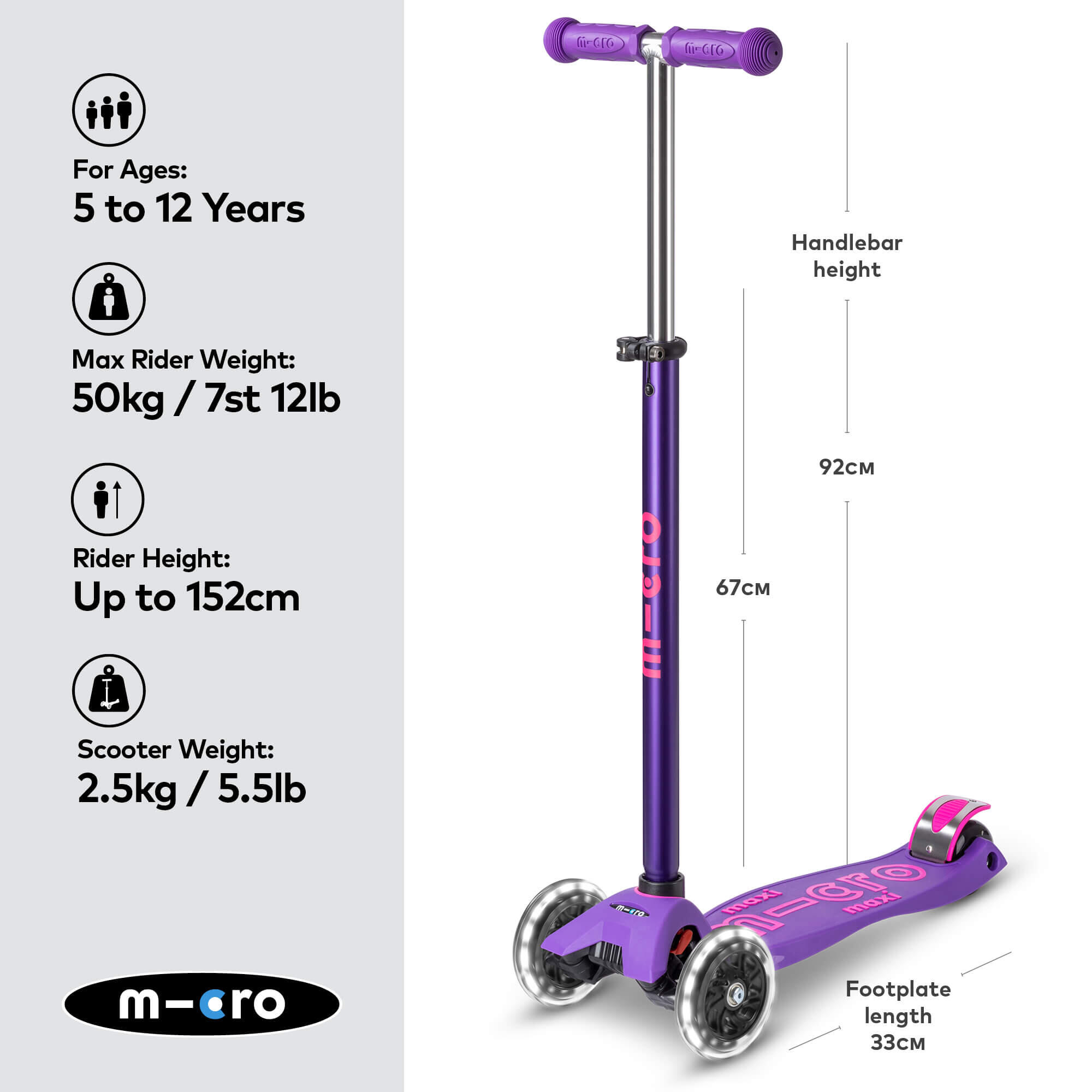 Trottinette enfant Maxi  Deluxe  LED 2/7