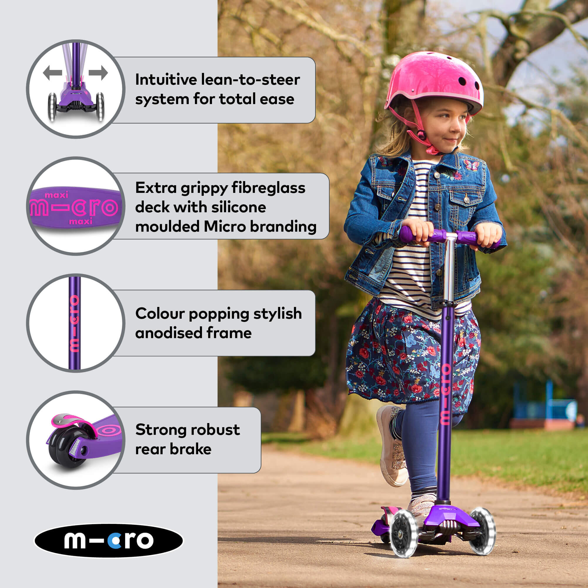 Trottinette enfant Maxi  Deluxe  LED 5/7