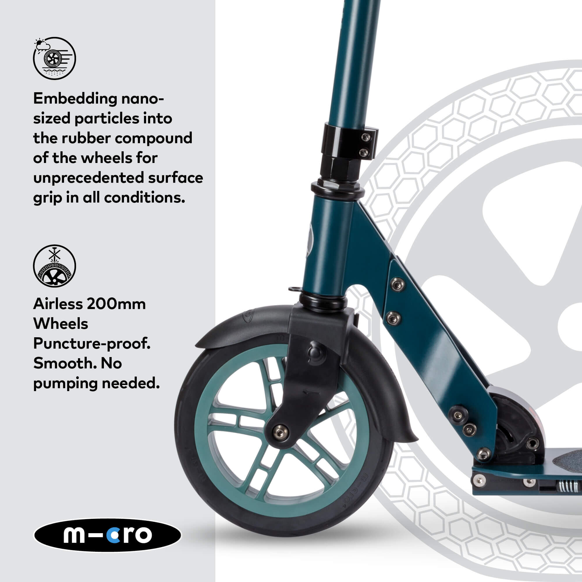 Hulajnoga Micro Classic Sporty z technologią Nanogrid Kolor zielony 3/7