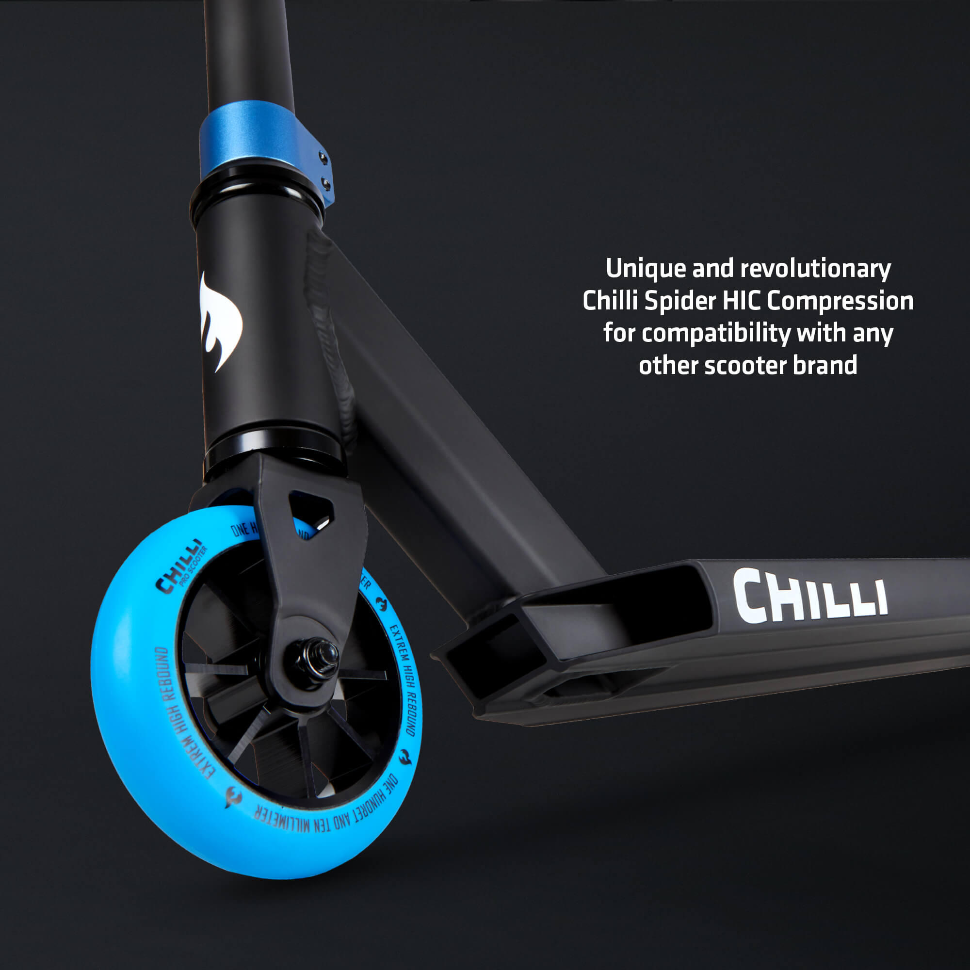 Stunt Scooter Chilli Pro Scooter Base - Black/Blue 6/7