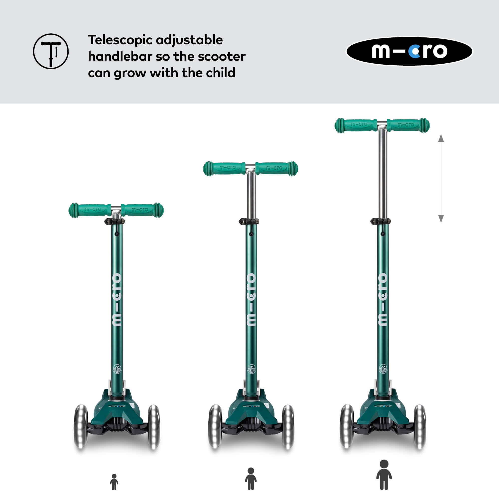 Trottinette enfant Maxi  Deluxe Éco  LED 4/7