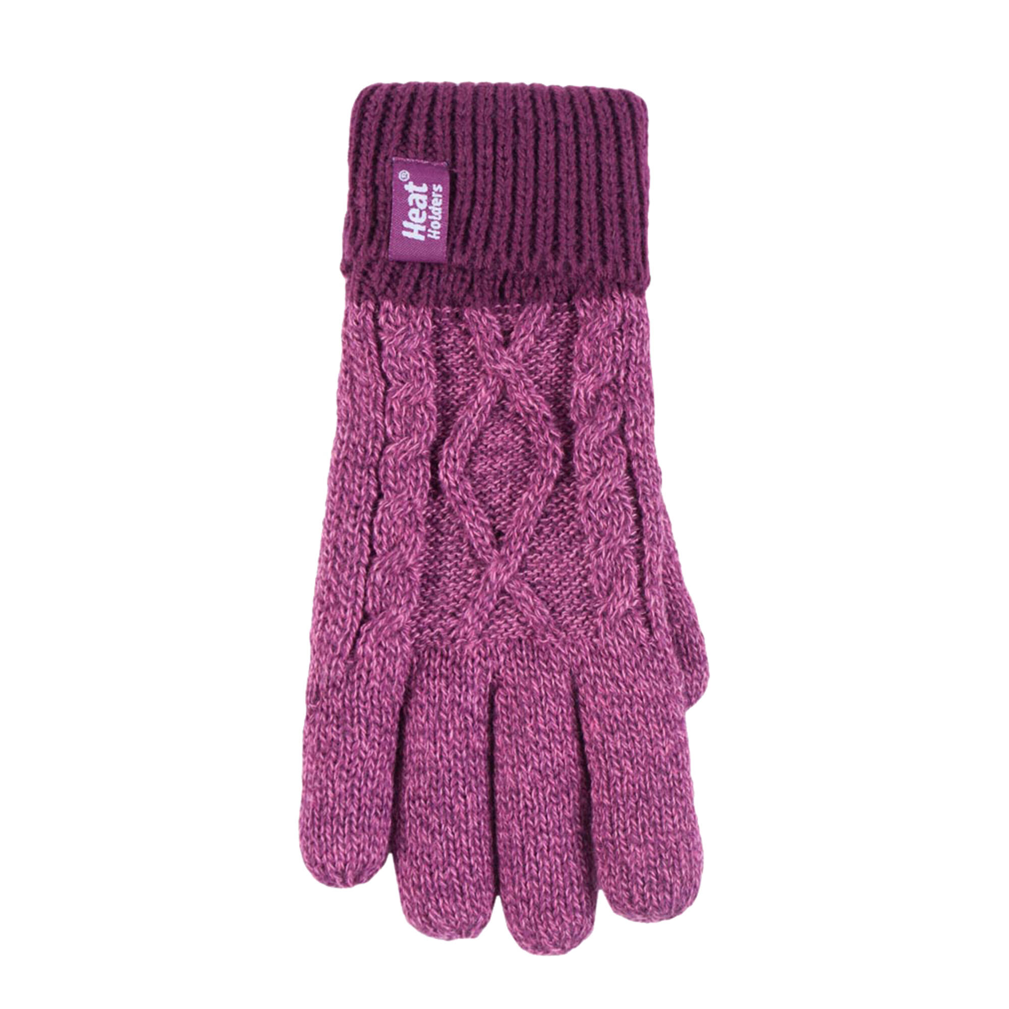 Heat Holders - Mädchen Gestrickt Fleece Bommel Wintermütze und Handschuhe Set 5/5