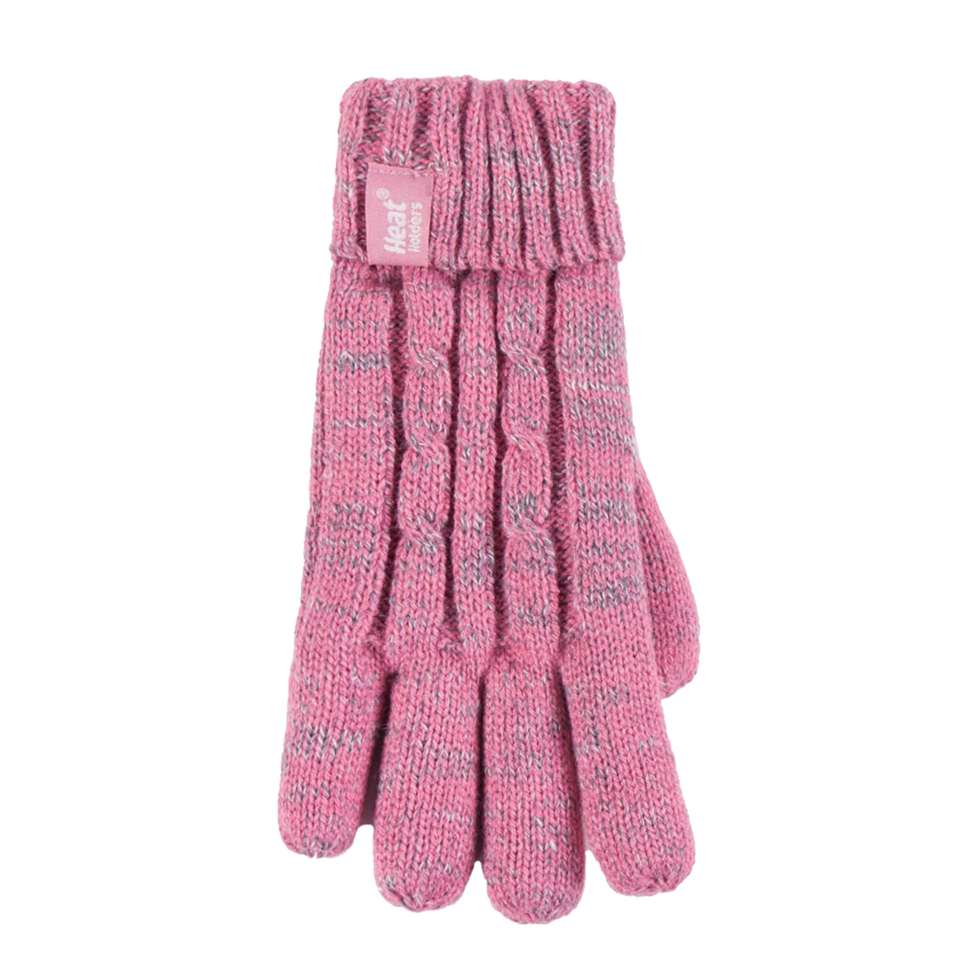 Heat Holders - Mädchen Gestrickt Fleece Bommel Wintermütze und Handschuhe Set 5/5