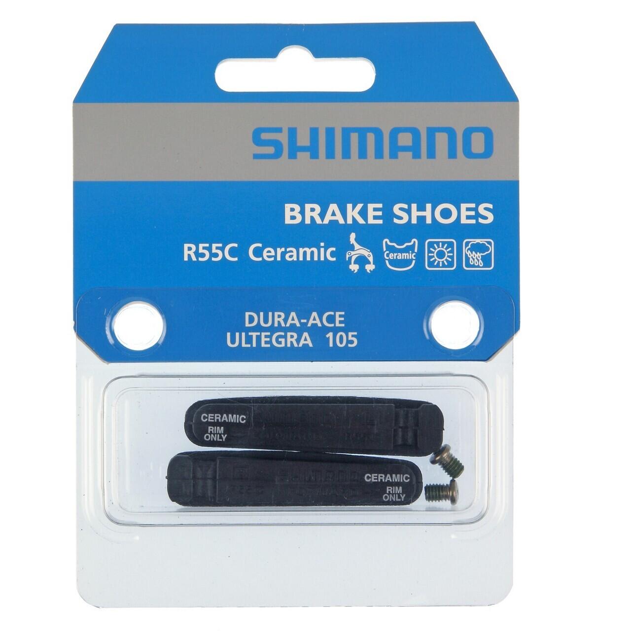 pastillas de freno r55c y tornillos de fijación para llantas cerámicas Shimano ( 2/2