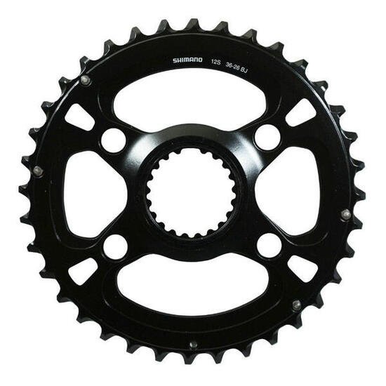 Dual disc bike chainring Shimano MTB XT M8100 12V.
