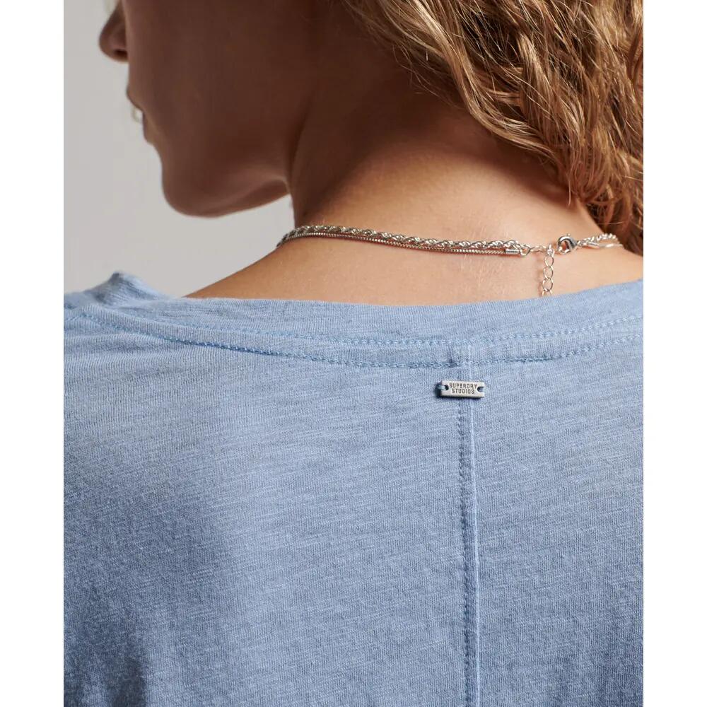 T-shirt col v brodé et flammé fille Superdry 5/5