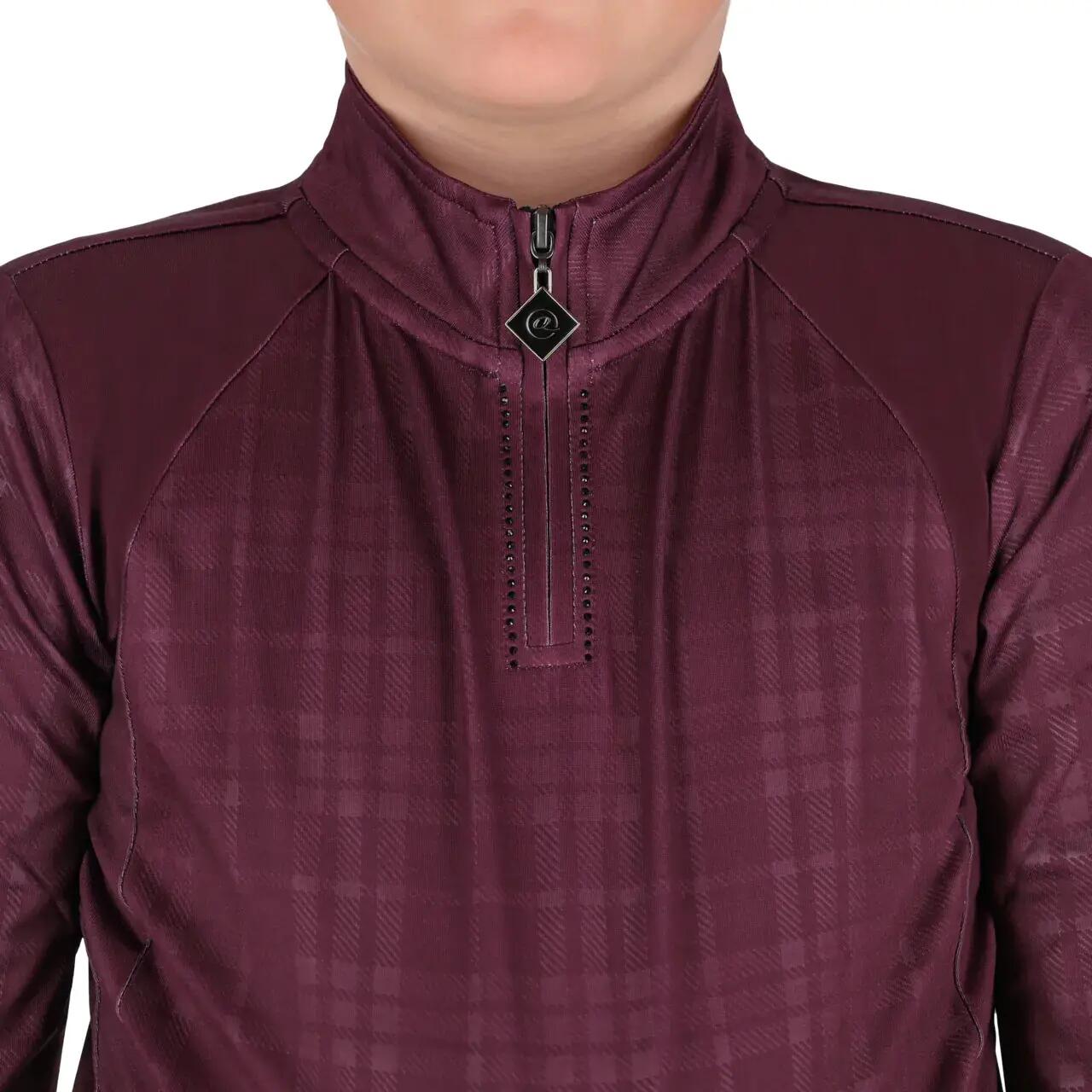 Langarm-Reit-Poloshirt, Mädchen QHP Zahra 4/4