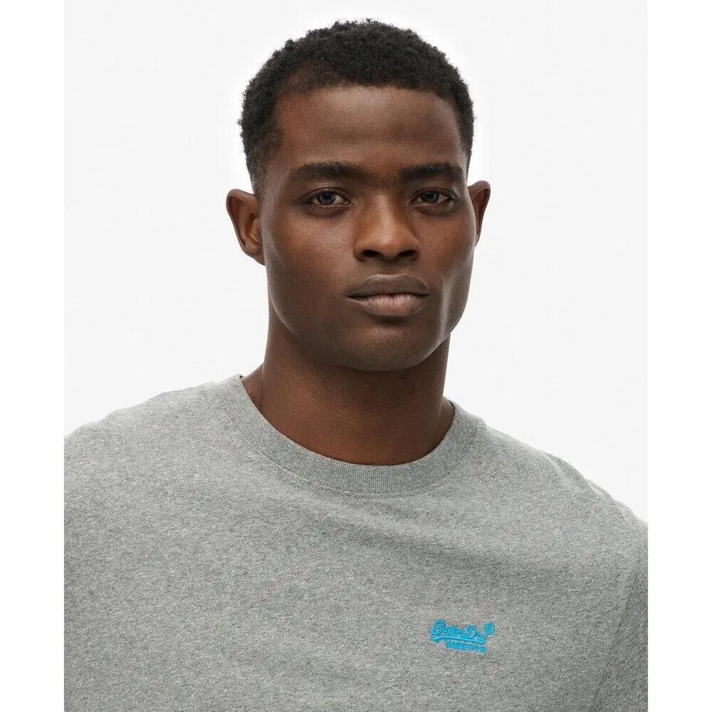 T-shirt Uomo Superdry Vintage Logo Grigio/Blu 5/6
