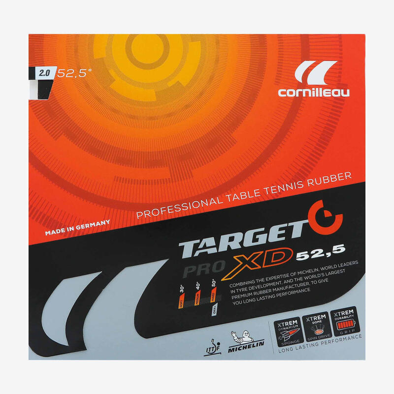 Rubber voor tafeltennisracket Target Pro XD 52.5