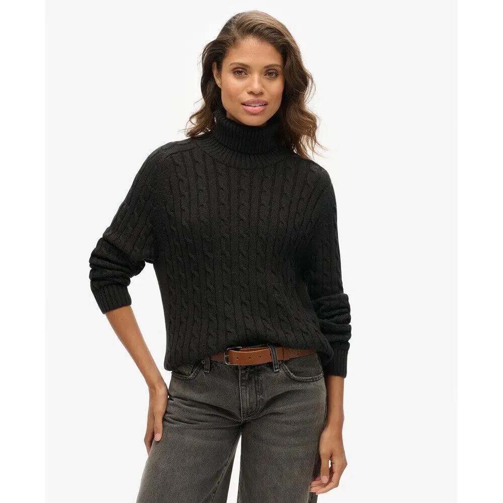 Pull ample torsadé à col roulé femme Superdry 2/5