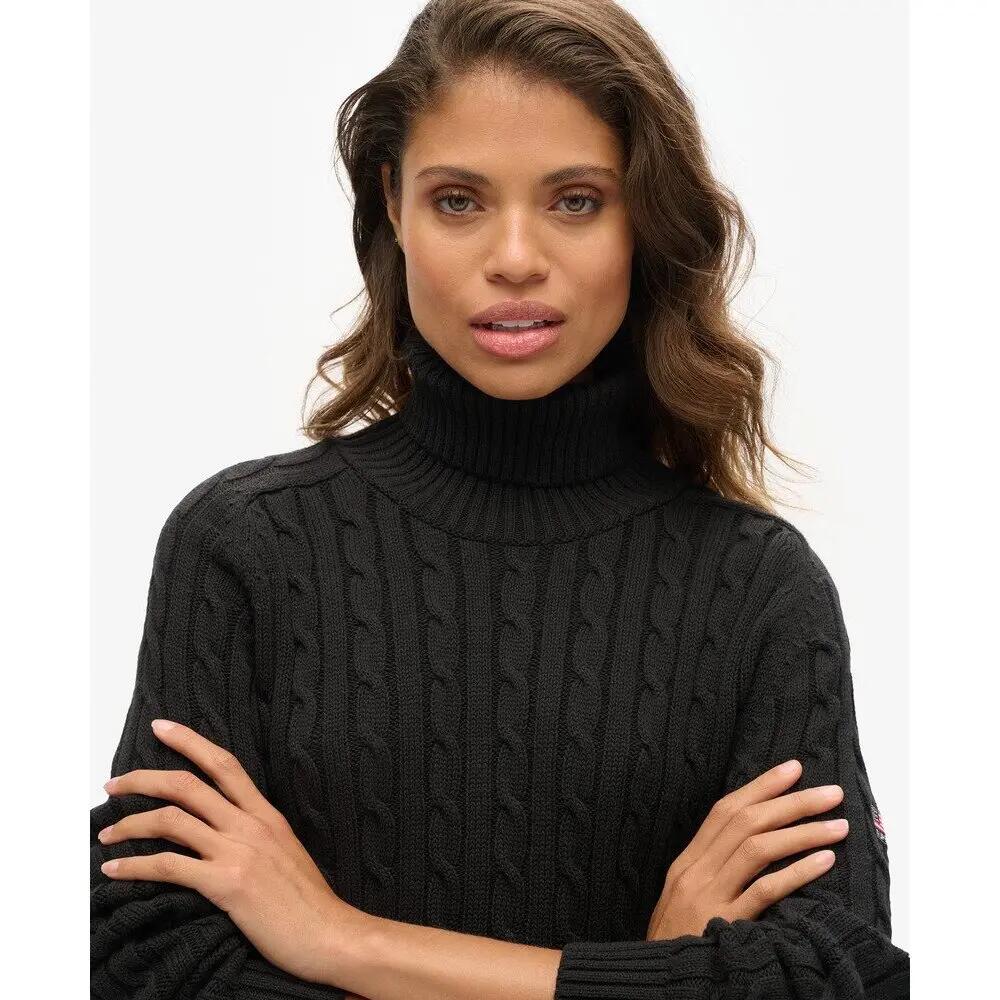 Pull ample torsadé à col roulé femme Superdry 5/5