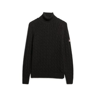 Dames trui met gedraaide structuur en rolkraag superdry