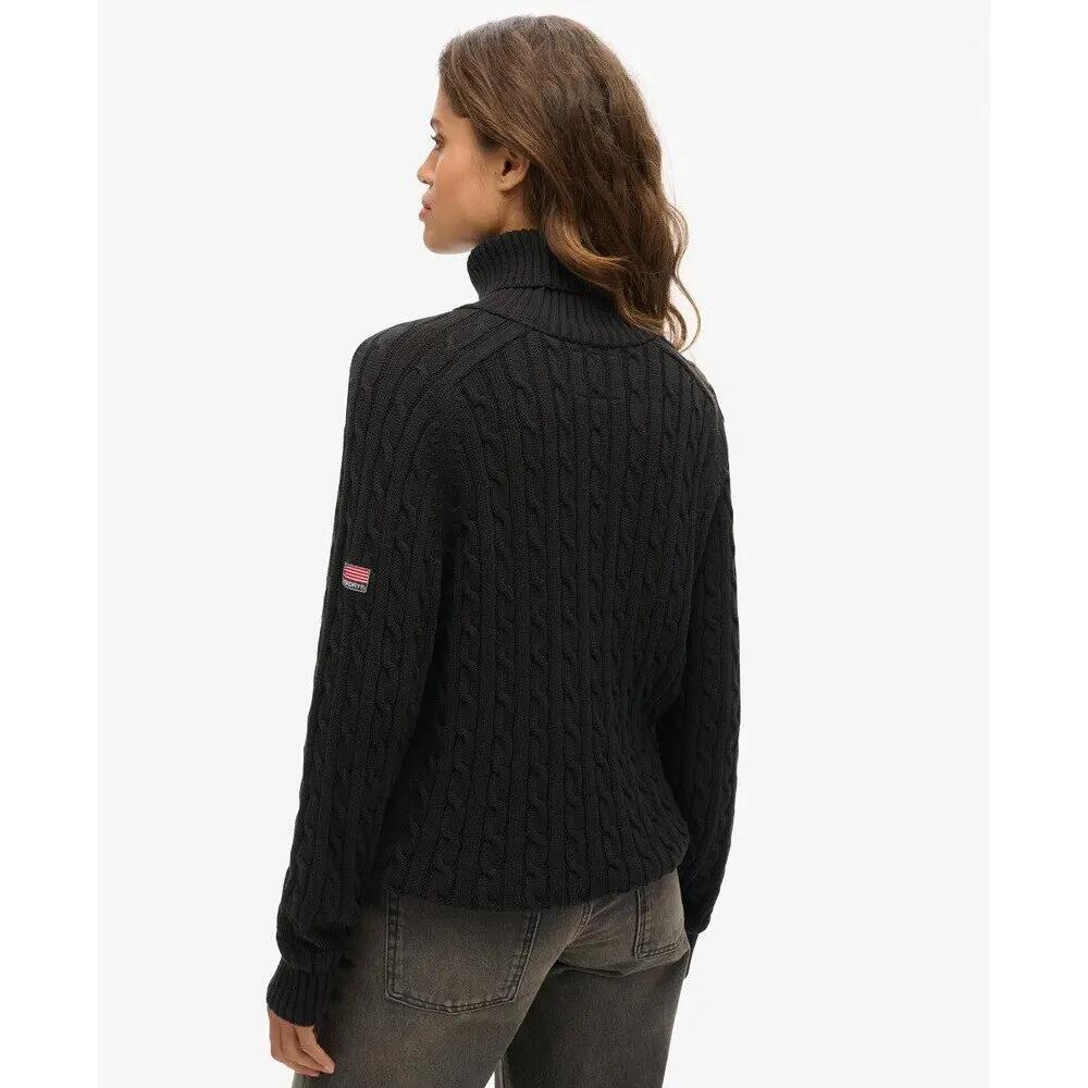 Pull ample torsadé à col roulé femme Superdry 4/5