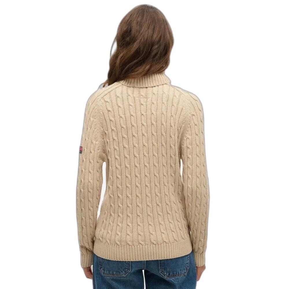 Pull ample torsadé à col roulé femme Superdry 4/6