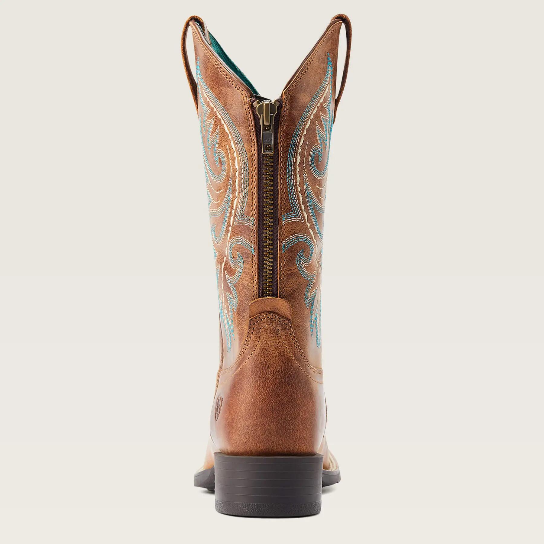 Stiefeletten im Western-Stil mit Reißverschluss hinten für Damen Ariat Round Up 3/5