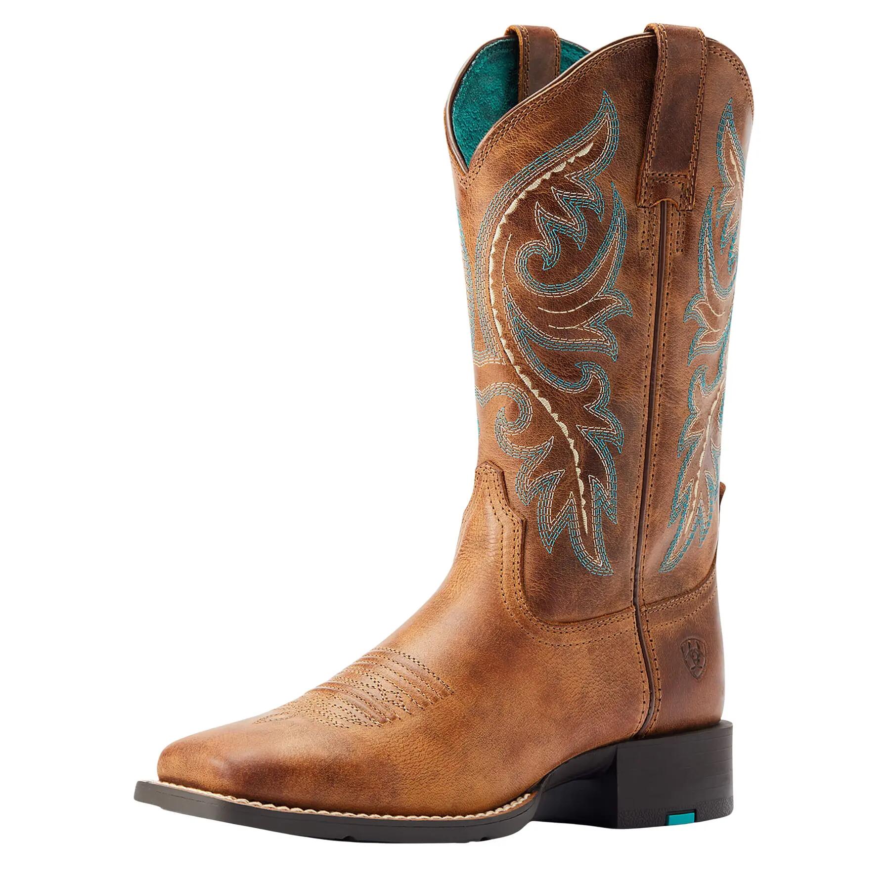 Stiefeletten im Western-Stil mit Reißverschluss hinten für Damen Ariat Round Up 2/5