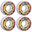 KFD Blast Roți Skateboard Pachet 4 buc - 52mm - Red