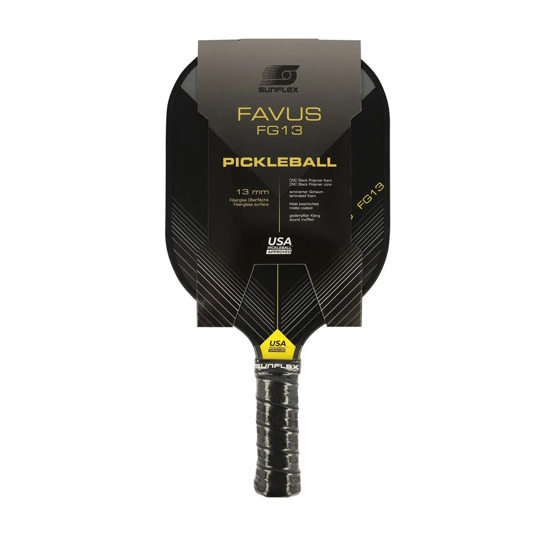 Raquette de pickleball fibre de verre sunflex Favus FG13 3/5