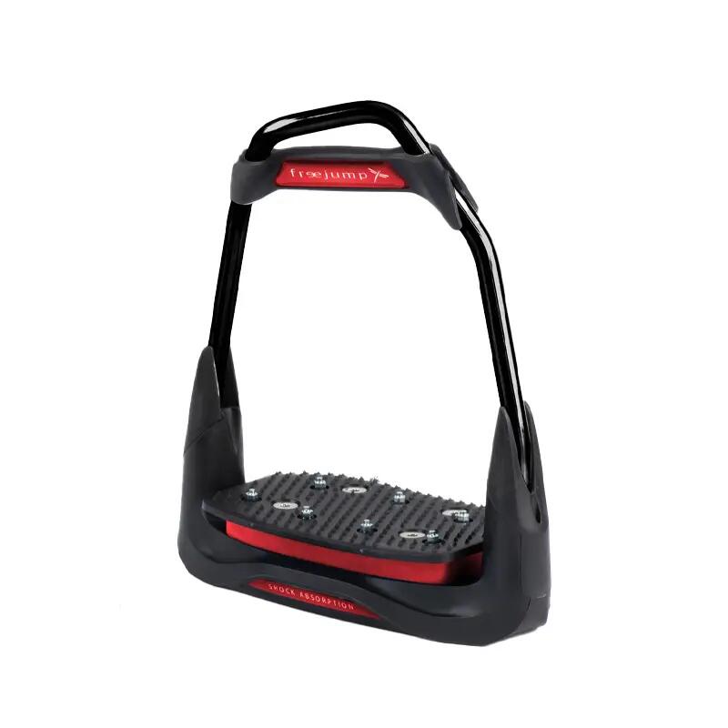 Étriers équitation Freejump Air’s Full Black (plancher 10° œil 30°) 2/2