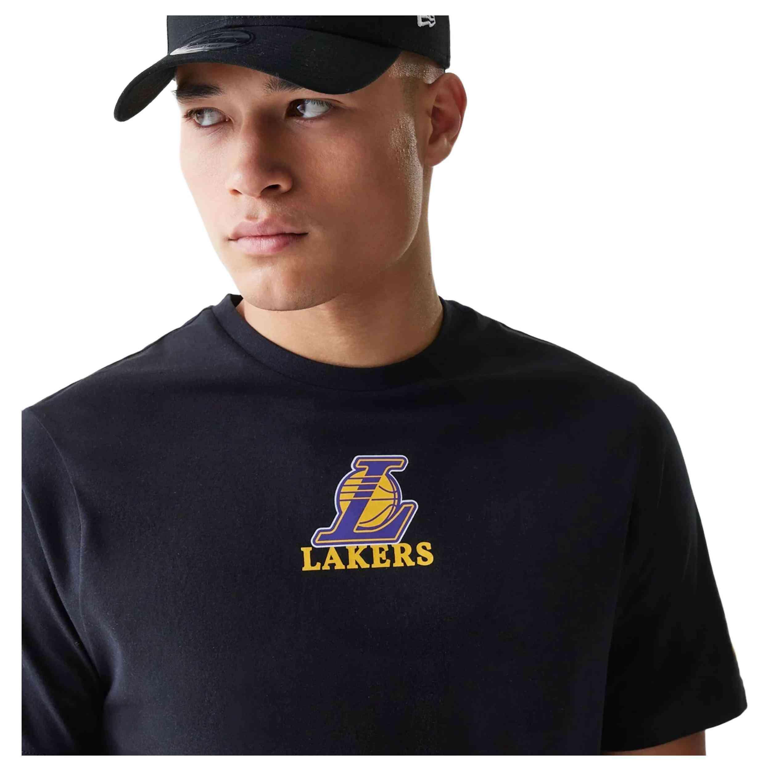 New Era Herren T-Shirt NBA LA Lakers Logo schwarz 3/7