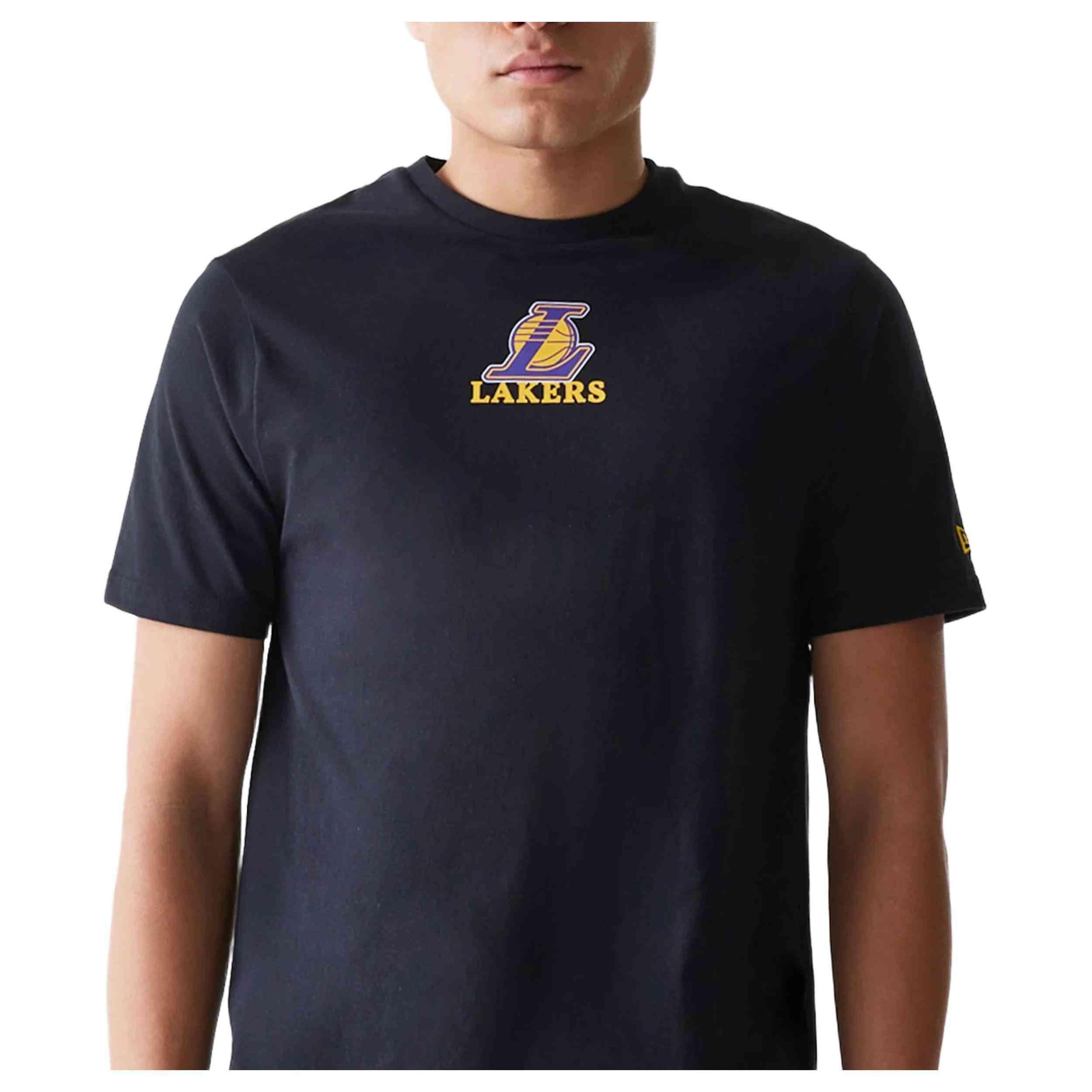 New Era Herren T-Shirt NBA LA Lakers Logo schwarz 5/7