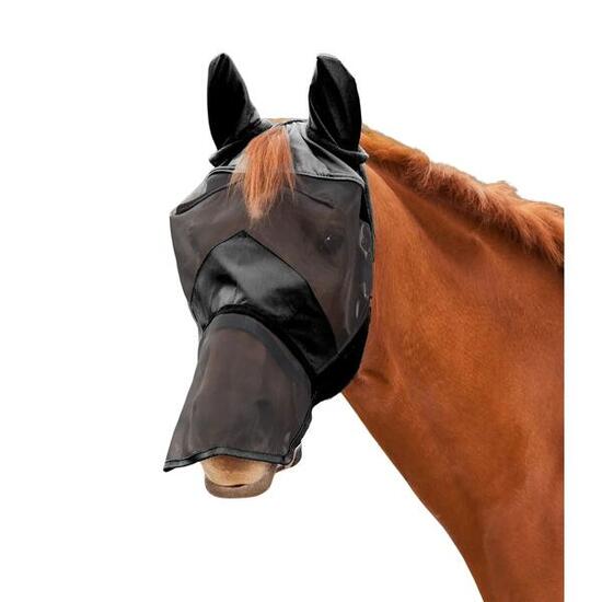 Fliegenschutzmaske für Pferde mit Ohr- und Maulschutz Waldhausen Premium