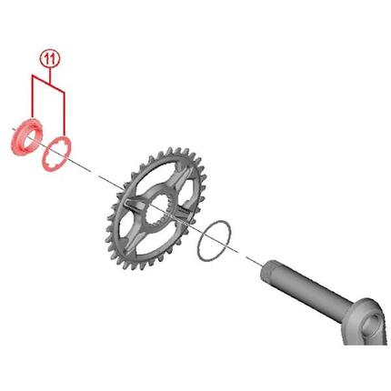 Écrou et rondelle Shimano FC-M8100