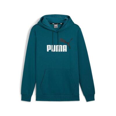 Tweekleurig sweatshirt met capuchon puma essentials+ big logo