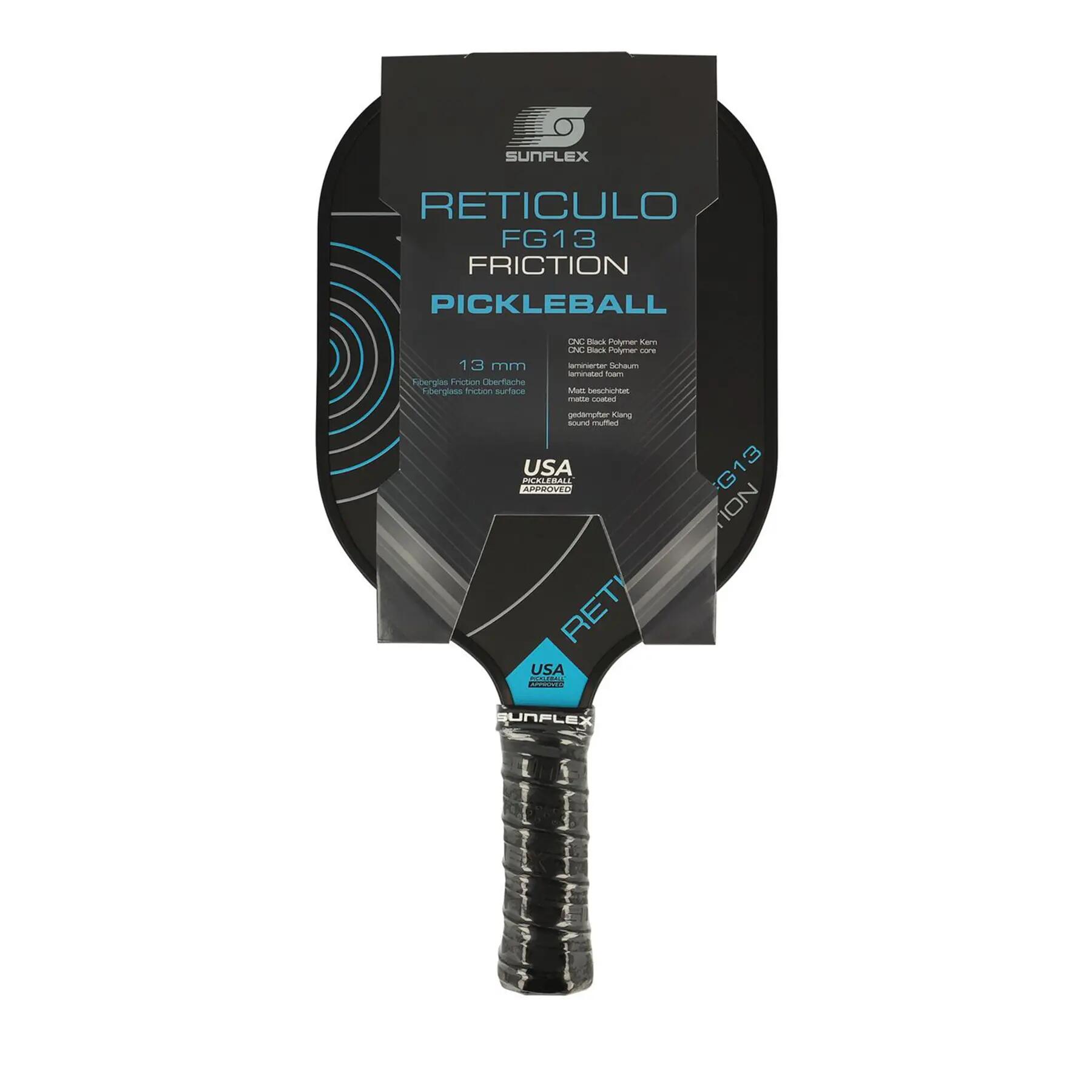 Raquette de pickleball fibre de verre reticulo Friction sunflex FG13 3/5