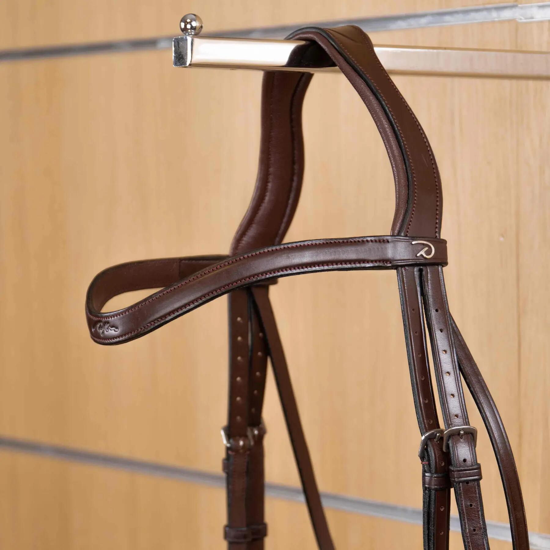 Frontal en V cuir pour cheval Dy'on 2/2