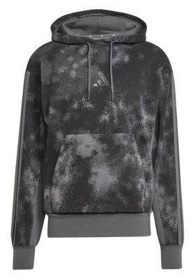 Adidas heren hoodie katoen-polyester met fleecevoering en kangaroozak