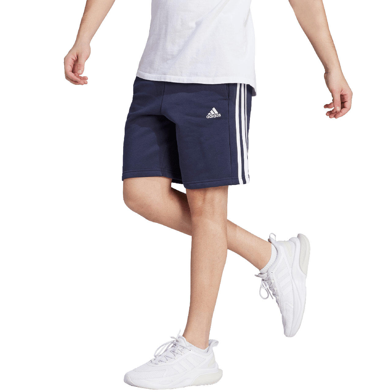 Pantalones cortos para hombre adidas Essentials Fleece 3-Stripes Shorts 3/7